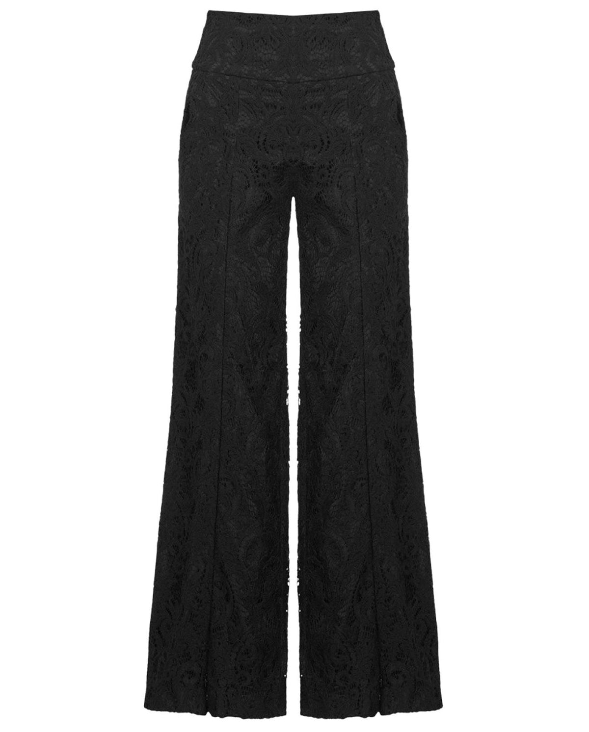 Pantalon large Lunea à dentelle - Black
