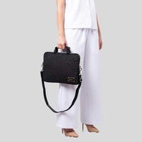 Pochette d'ordinateur matelassée - Black