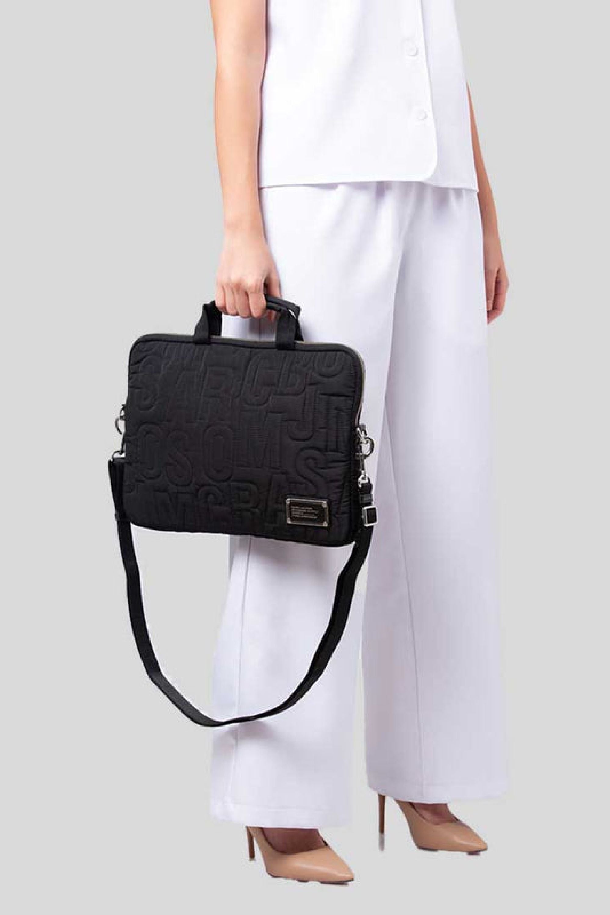 Pochette d'ordinateur matelassée - Black