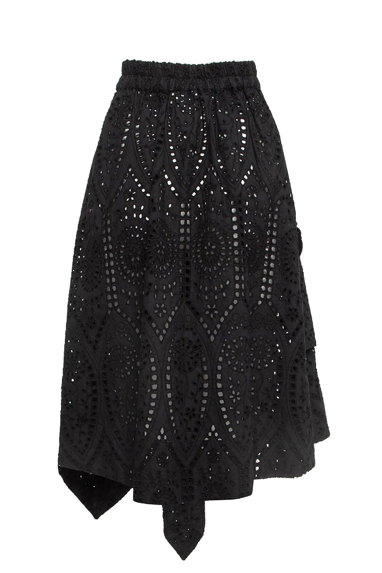 Jupe en broderie anglaise - Black