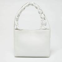 Petit Sac Nœud en cuir - White