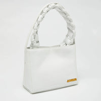 Petit Sac Nœud en cuir - White