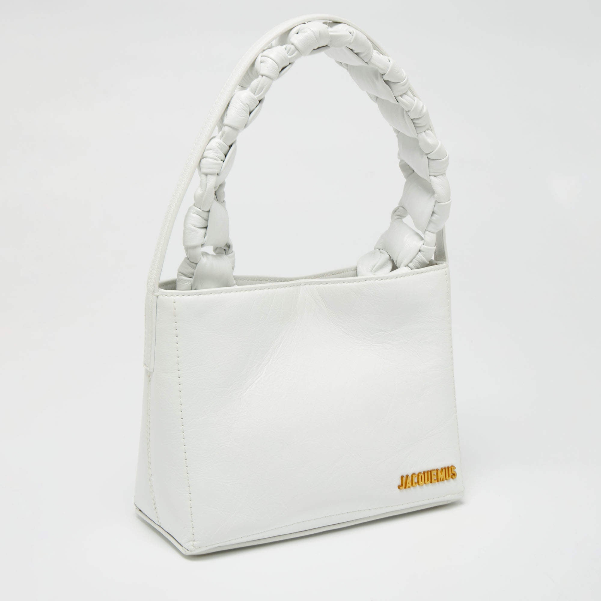 Petit Sac Nœud en cuir - White