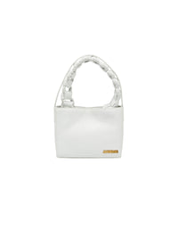 Petit Sac Nœud en cuir - White