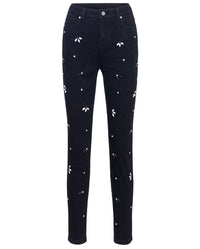 Jeans Luxury à détails brodés - Black