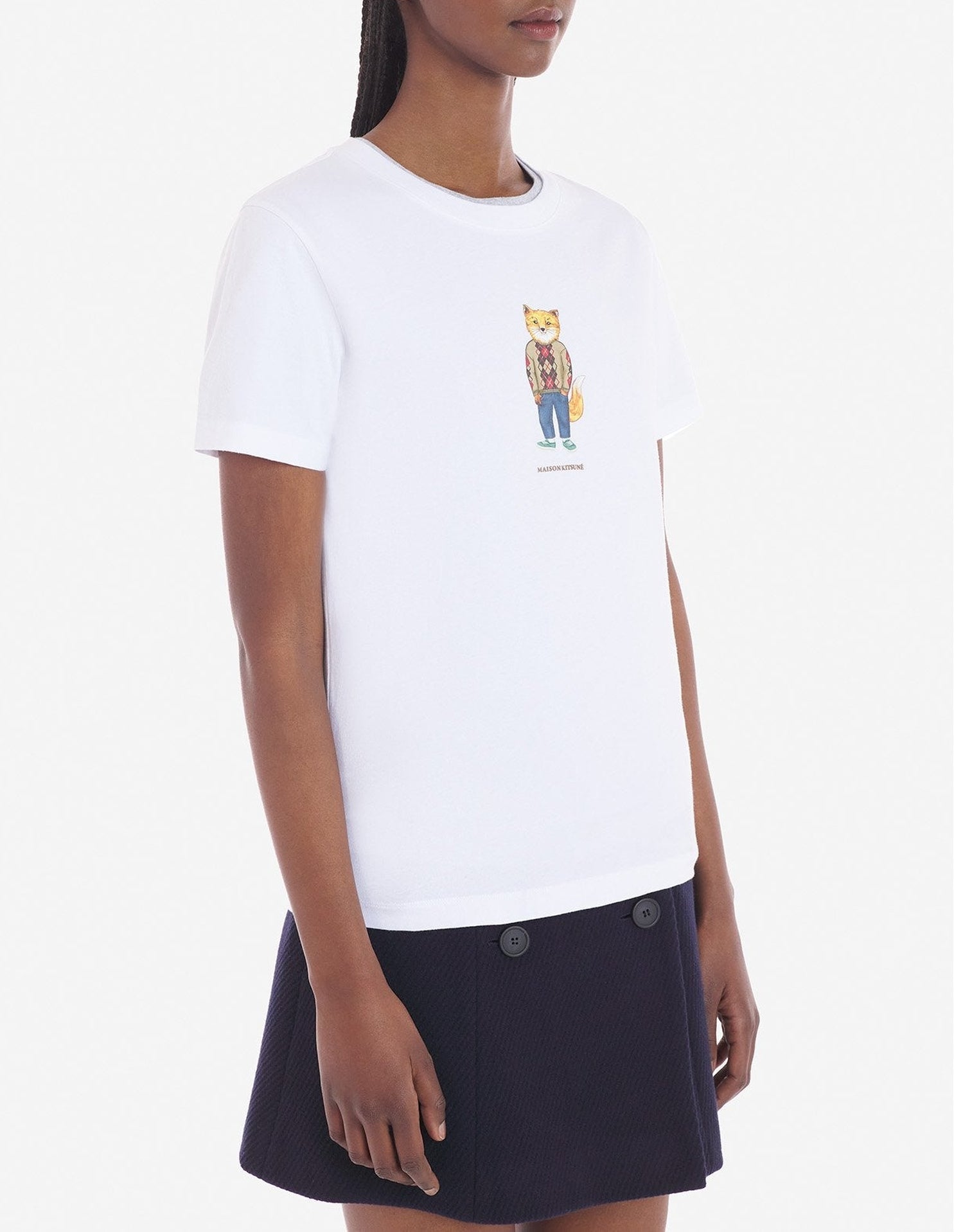 T-shirt à encolure arrondie - White