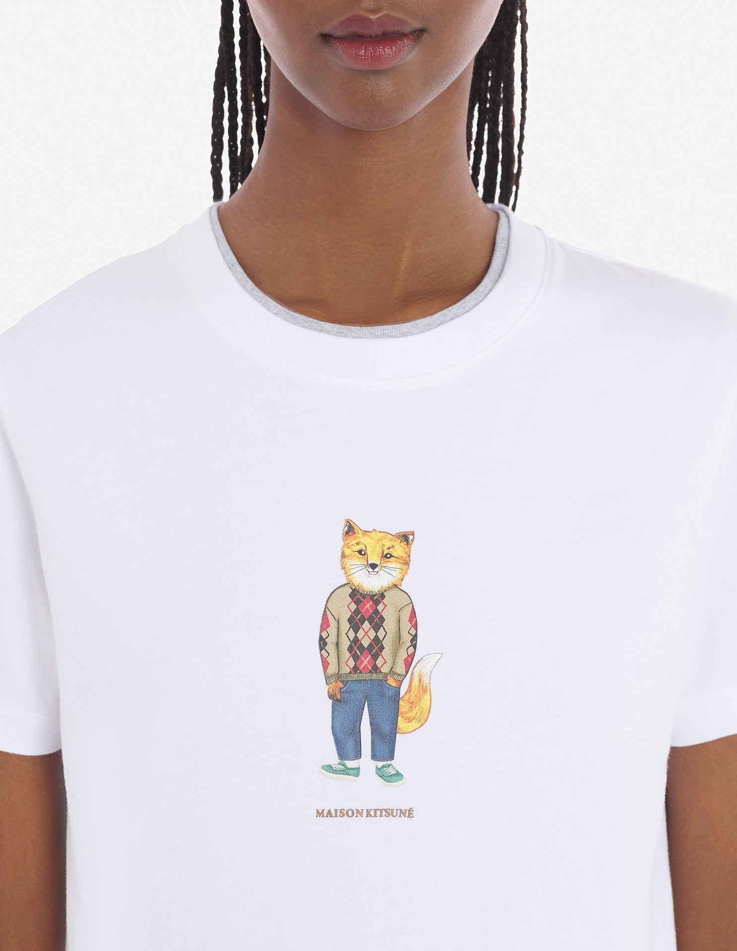 T-shirt à encolure arrondie - White
