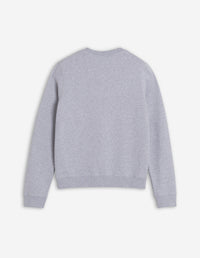 Sweatshirt à col rond avec écusson brodé - Light Grey Melange