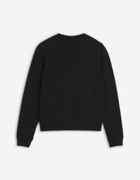 Sweatshirt à col rond avec écusson brodé - Black