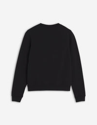 Sweatshirt à col rond avec écusson brodé - Black