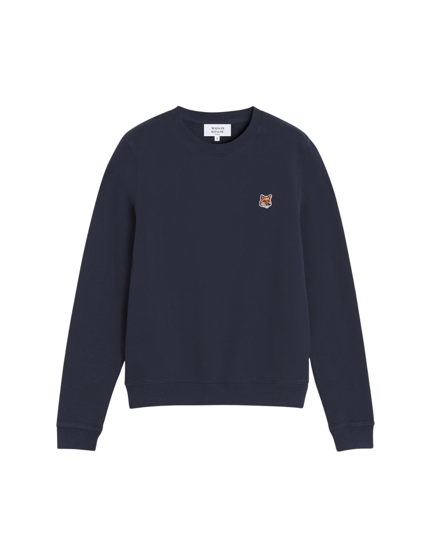 Sweatshirt à col rond avec écusson brodé - Ink Blue