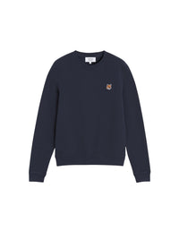 Sweatshirt à col rond avec écusson brodé - Ink Blue