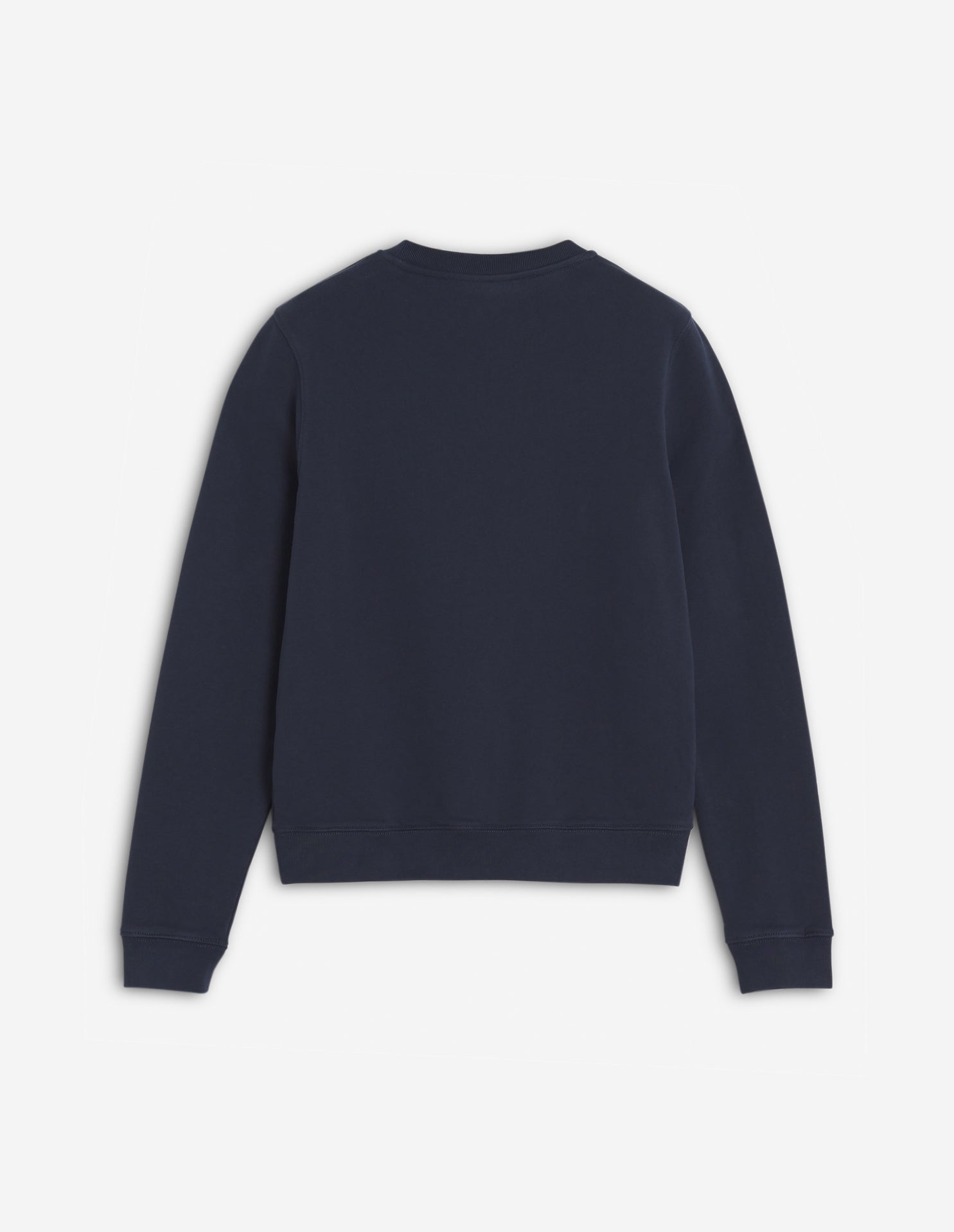 Round-neck sweatshirt with embroidered badge - Ink Blue