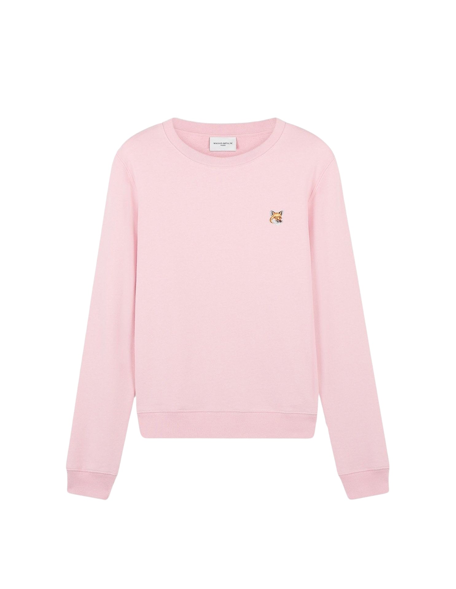 Sweatshirt à col rond avec écusson brodé - Pale Pink