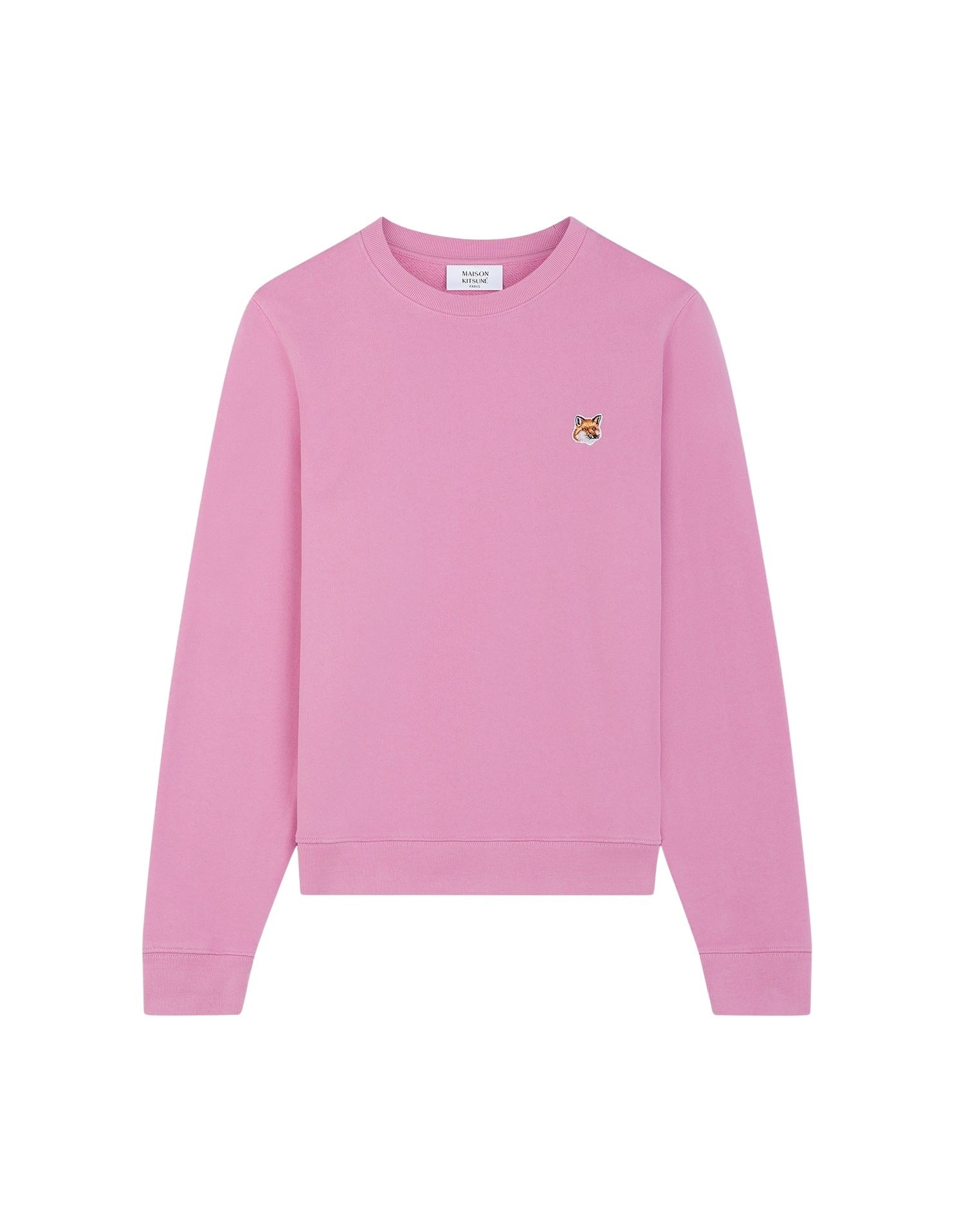 Sweatshirt à col rond avec écusson brodé - Fae Pink