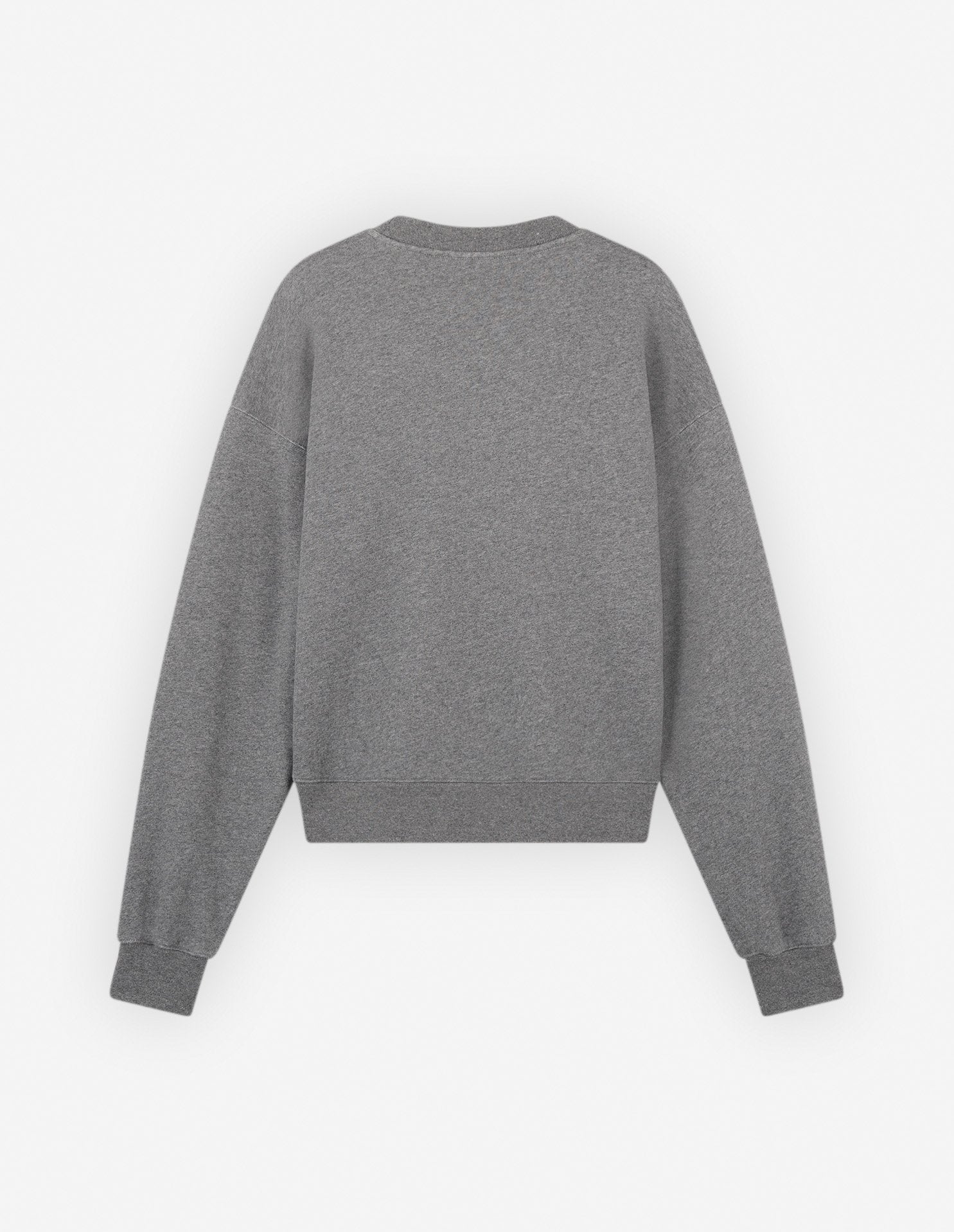 Sweatshirt à manches longues avec écusson brodé - Medium Grey Melange