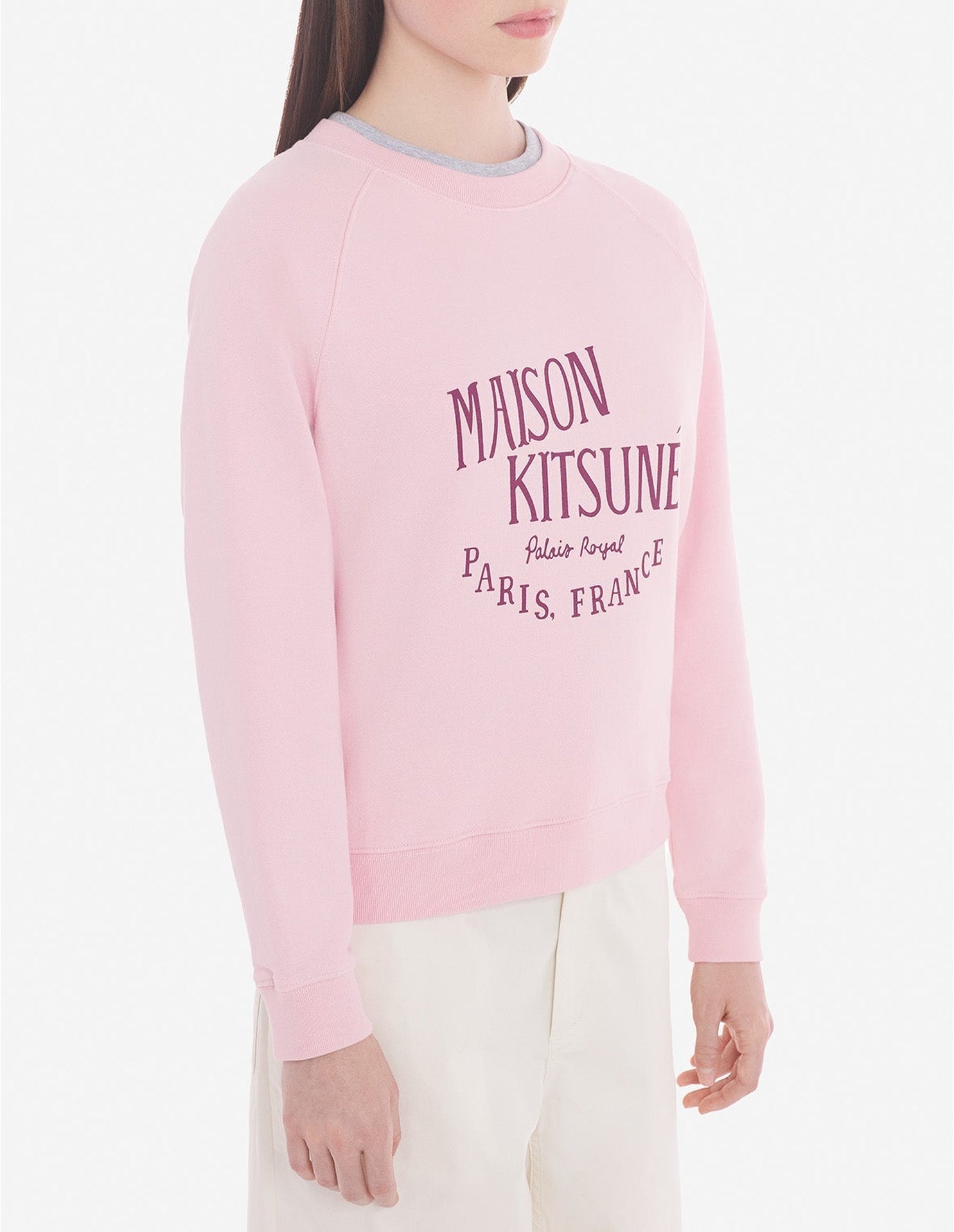 Sweatshirt à col rond Palais Royal avec impression - Pale Pink