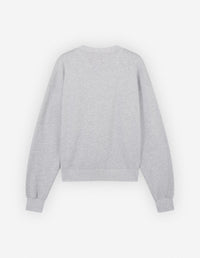 Sweatshirt avec inscription ornée de fleurs - Light Grey Melange