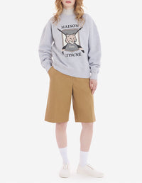 Sweatshirt à manches longues avec impression  - Light Grey Melange