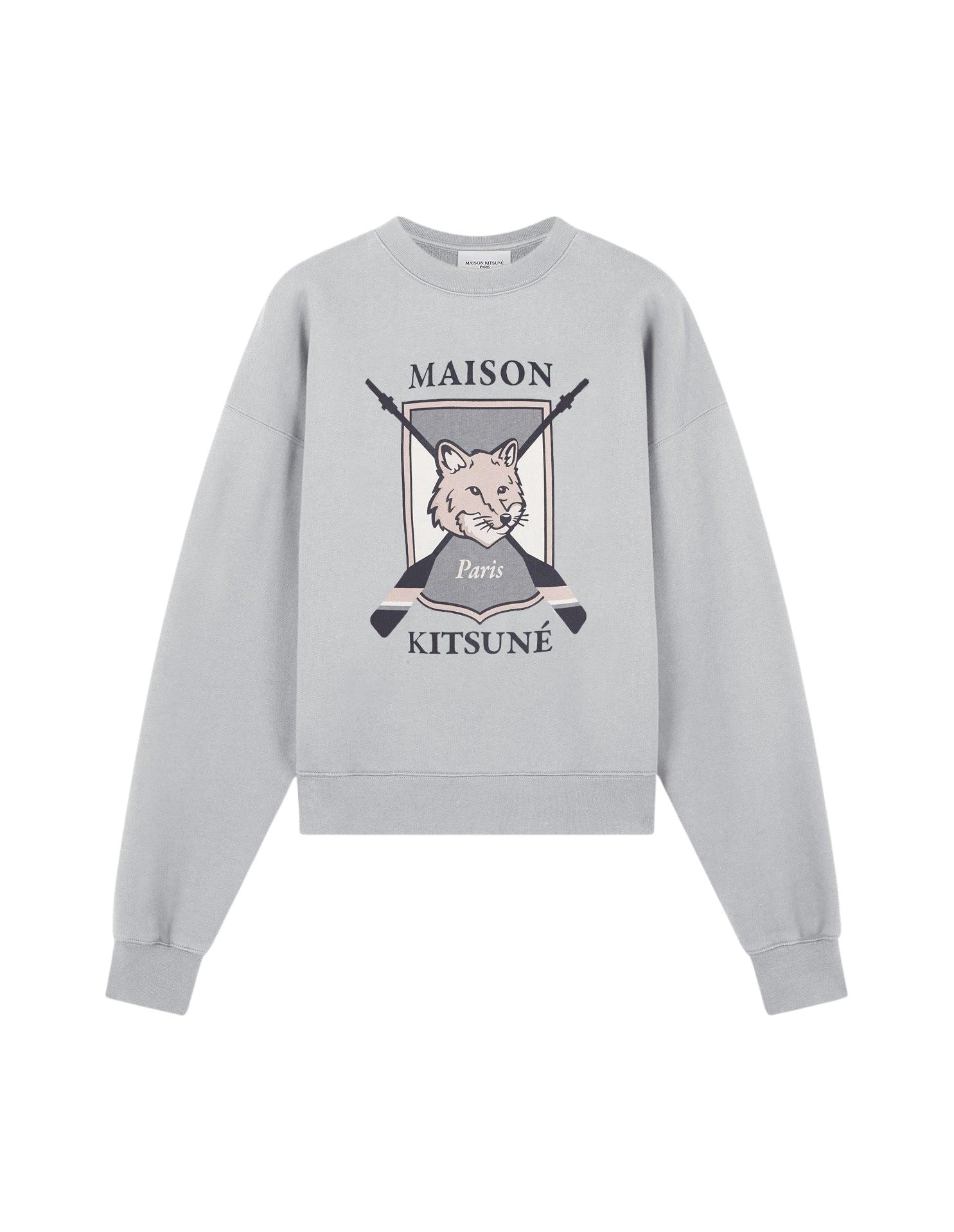 Sweatshirt à manches longues avec impression  - Light Grey Melange