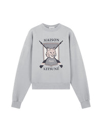 Sweatshirt à manches longues avec impression  - Light Grey Melange