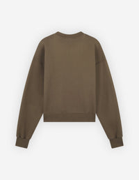 Long-sleeved sweatshirt with print - Khaki