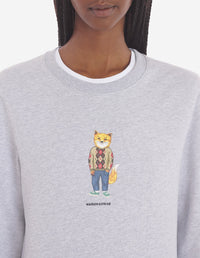 Sweatshirt avec inscription et avec écusson - Light Grey Melange