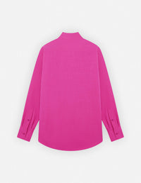 Chemise décontractée avec écusson brodé - Fuchsia