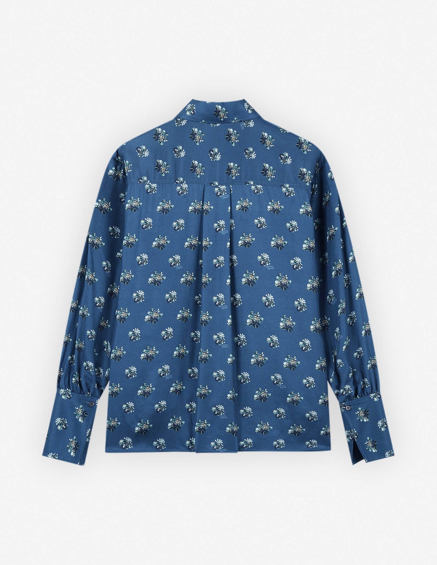 Chemise à manches longues boxy imprimé floral - Denim Blue Bouquet