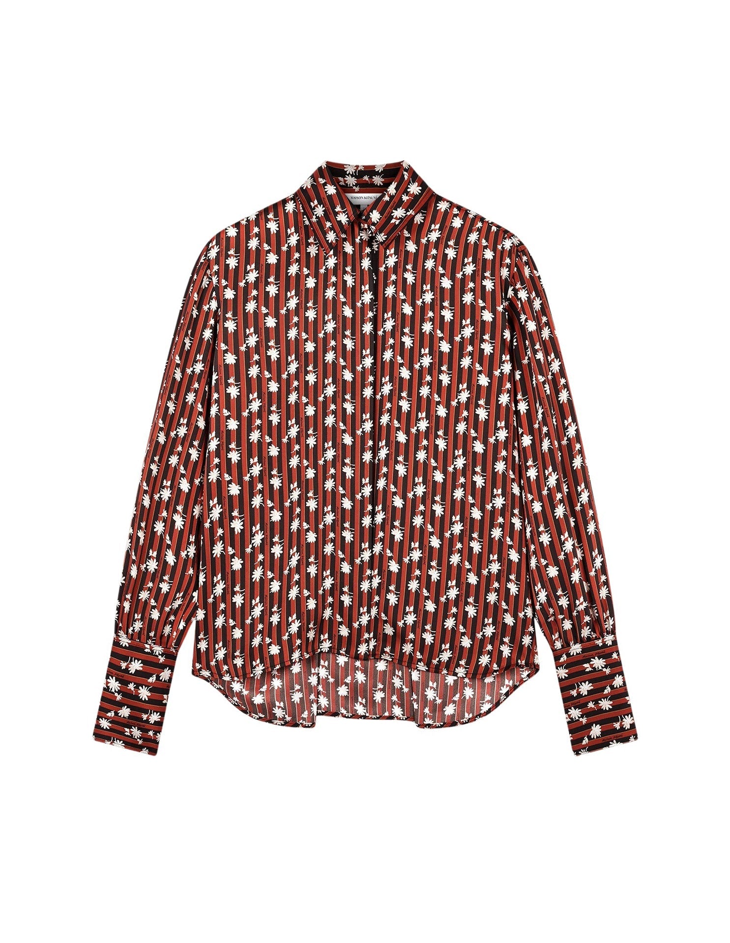 Chemise boxy à rayures florales - Pecan Cherry Floral