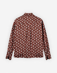 Chemise boxy à rayures florales - Pecan Cherry Floral