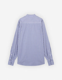 Striped Mao collar shirt - Blue & Navy Stripes