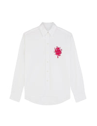 Printed casual shirt - White