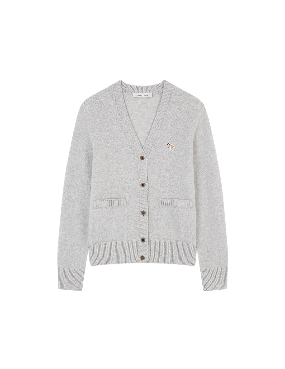 Cardigan Baby Fox en laine - Light Grey