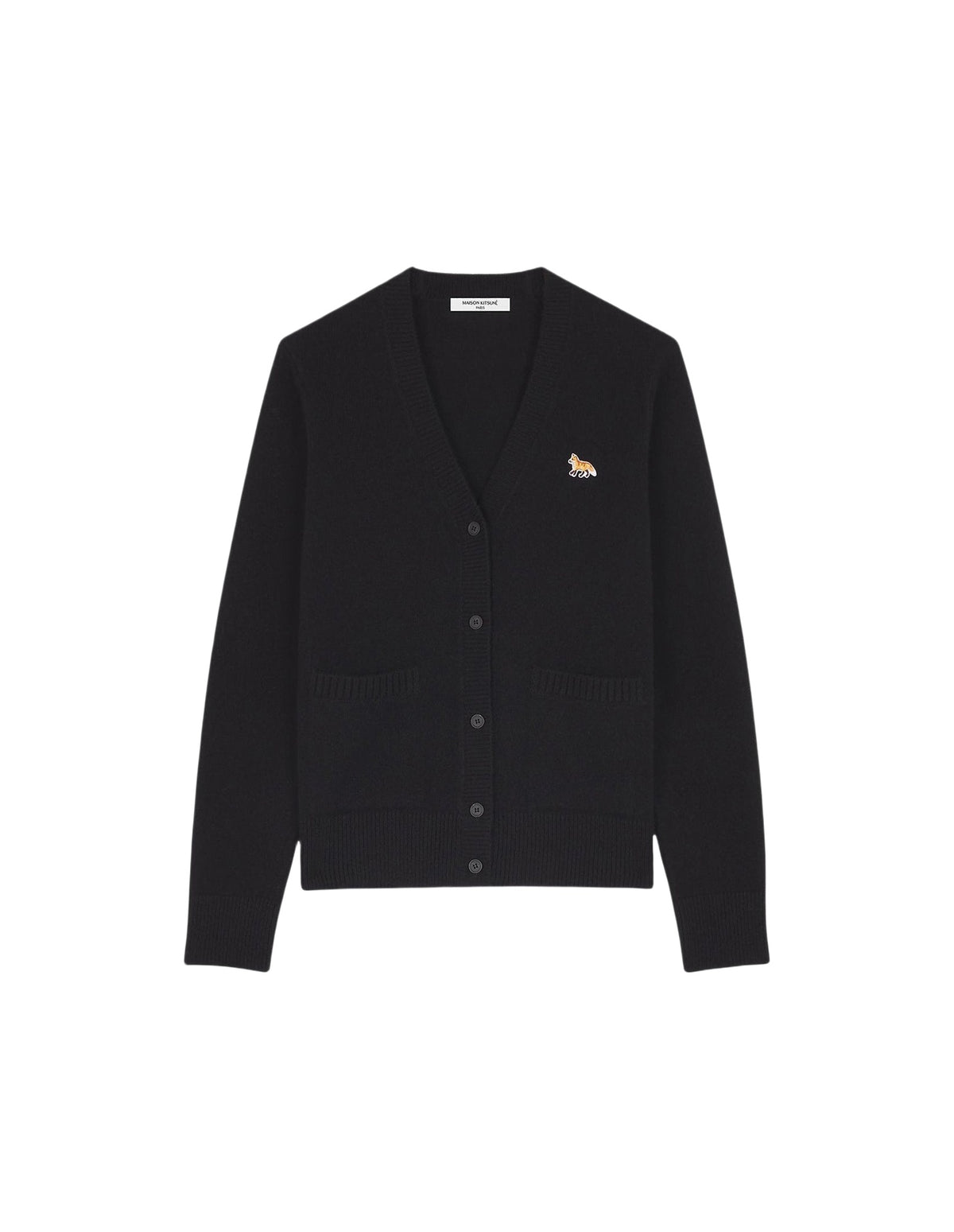 Cardigan Baby Fox à manches longues en laine - Black