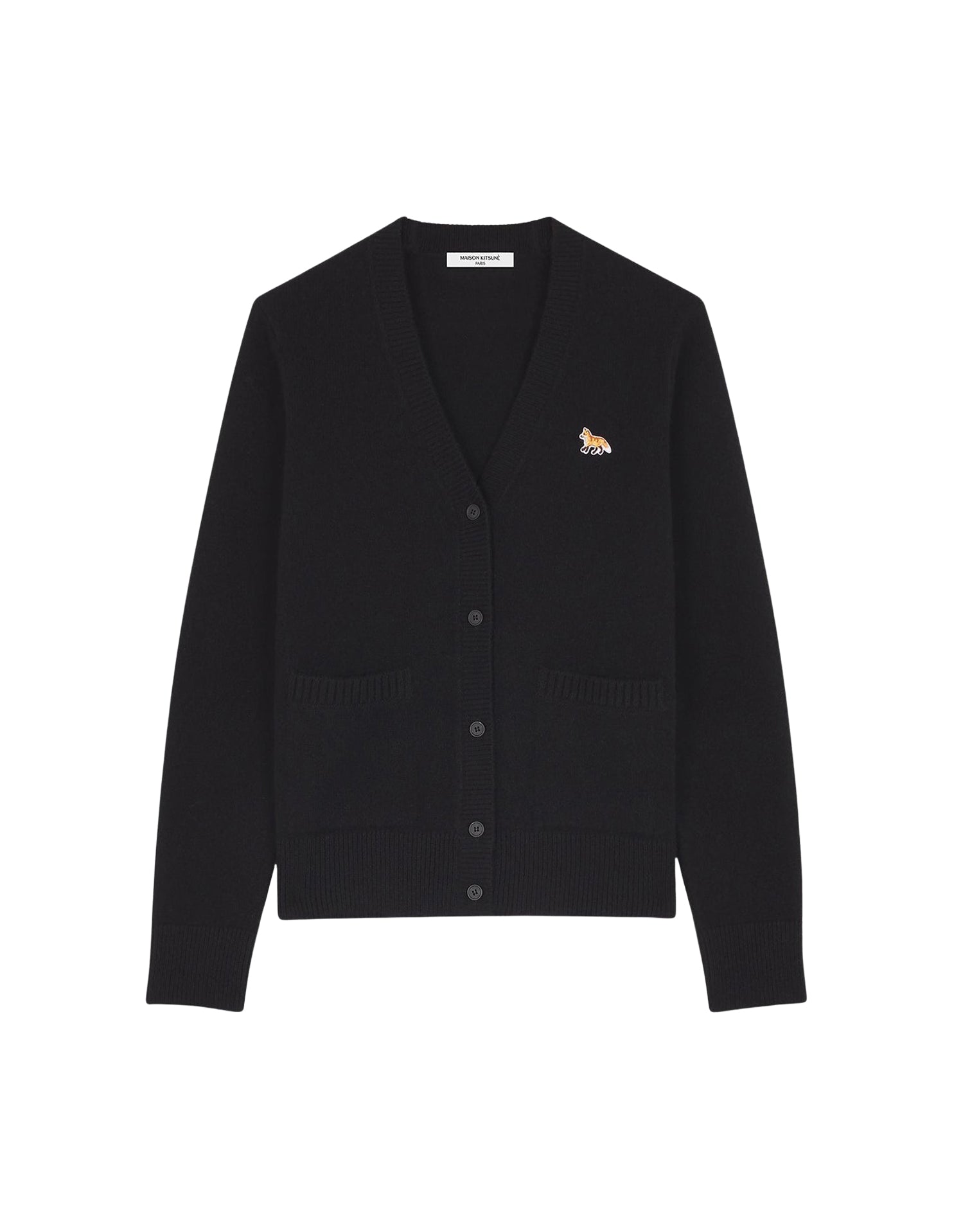 Cardigan Baby Fox à manches longues en laine - Black