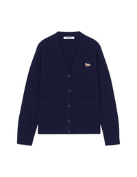 Cardigan Baby Fox à manches longues en laine - Navy