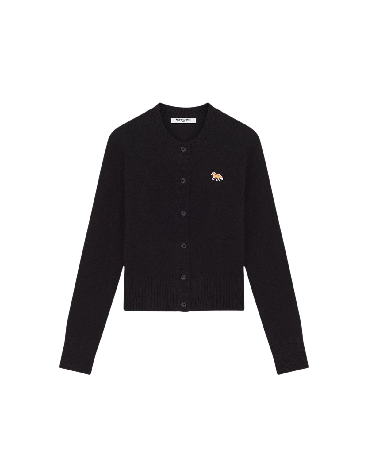 Cardigan Baby Fox à manches longues en laine - Black