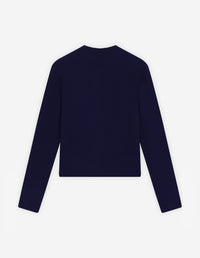 Cardigan Baby Fox à manches longues en laine - Navy