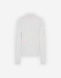 Pull à col roulé en laine - Light Grey Melange