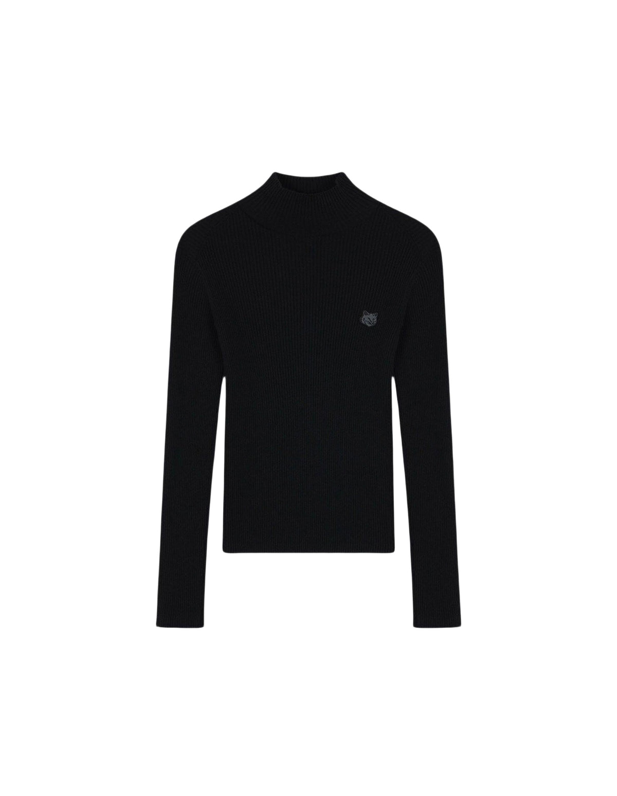 Pull col roulé en laine - Black