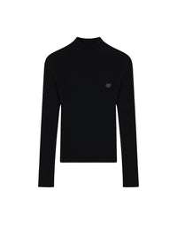 Pull à col roulé en laine - Black