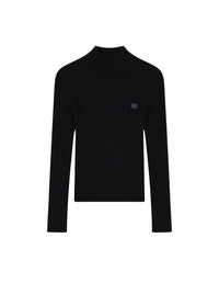 Pull à col roulé en laine - Black