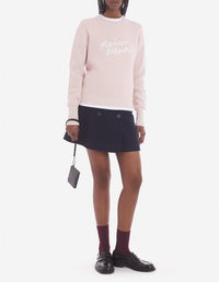 Pull à manches longues en laine - Pale pink