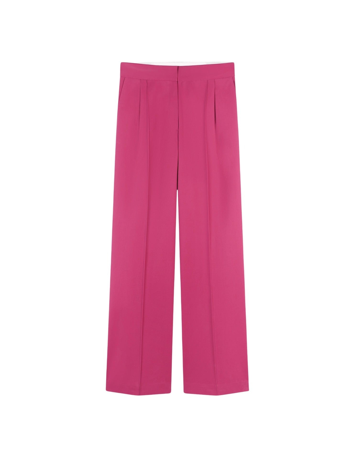 Pantalon à pinces évasé - Fuchsia