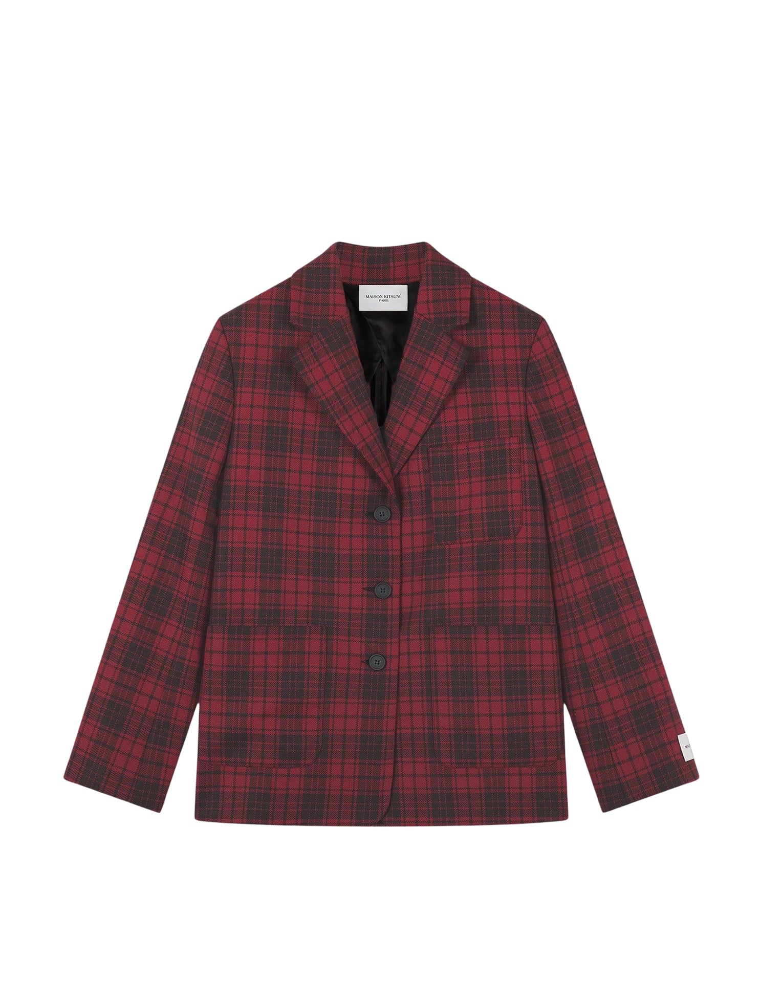 Veste courte et droite en laine - Clay Pecan Check