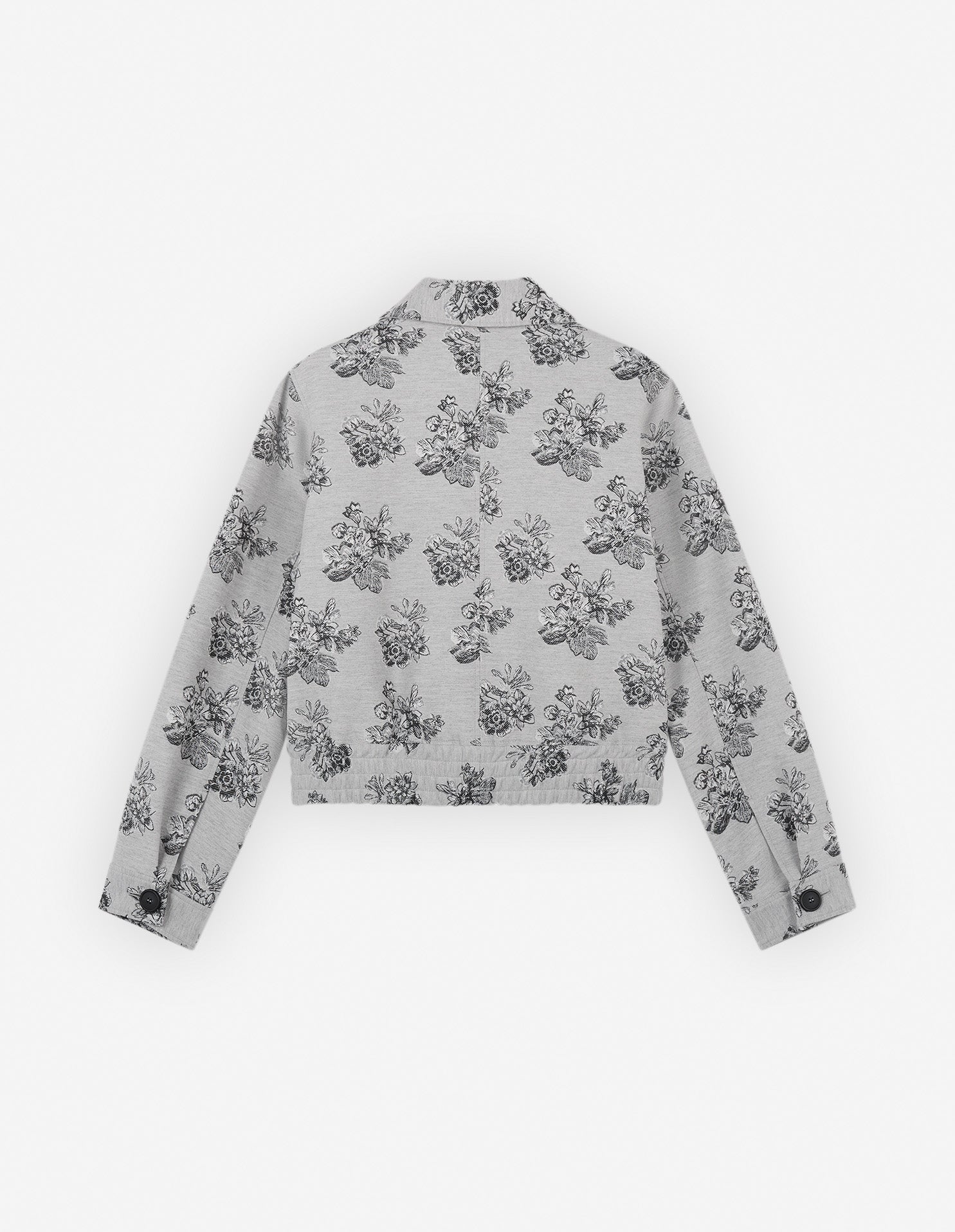 Blouson en jacquard fleuri - Black & White