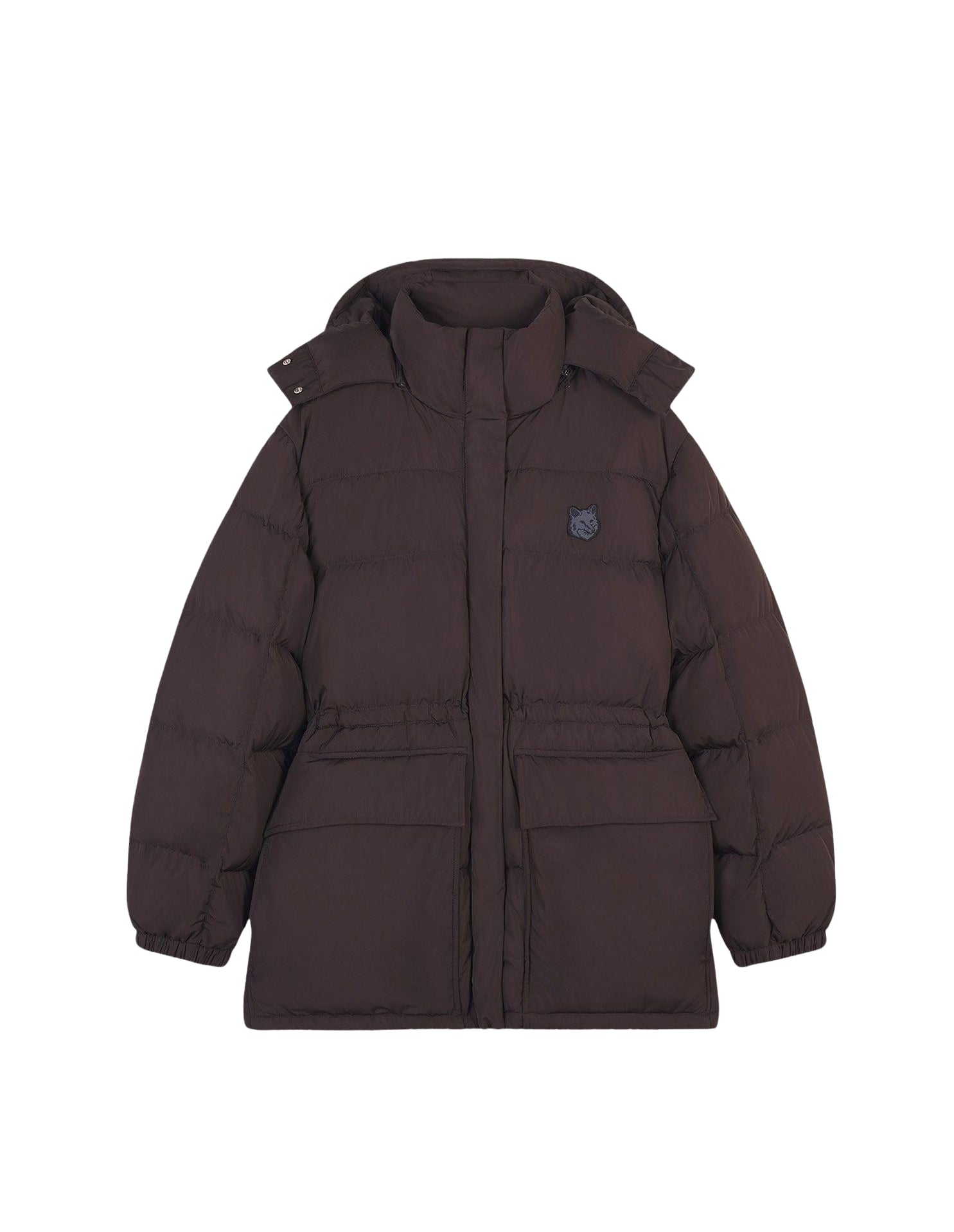 Hooded jacket with crest - Pecan Brown