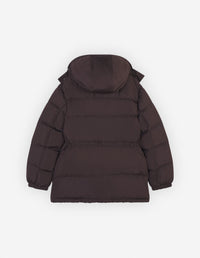 Hooded jacket with crest - Pecan Brown