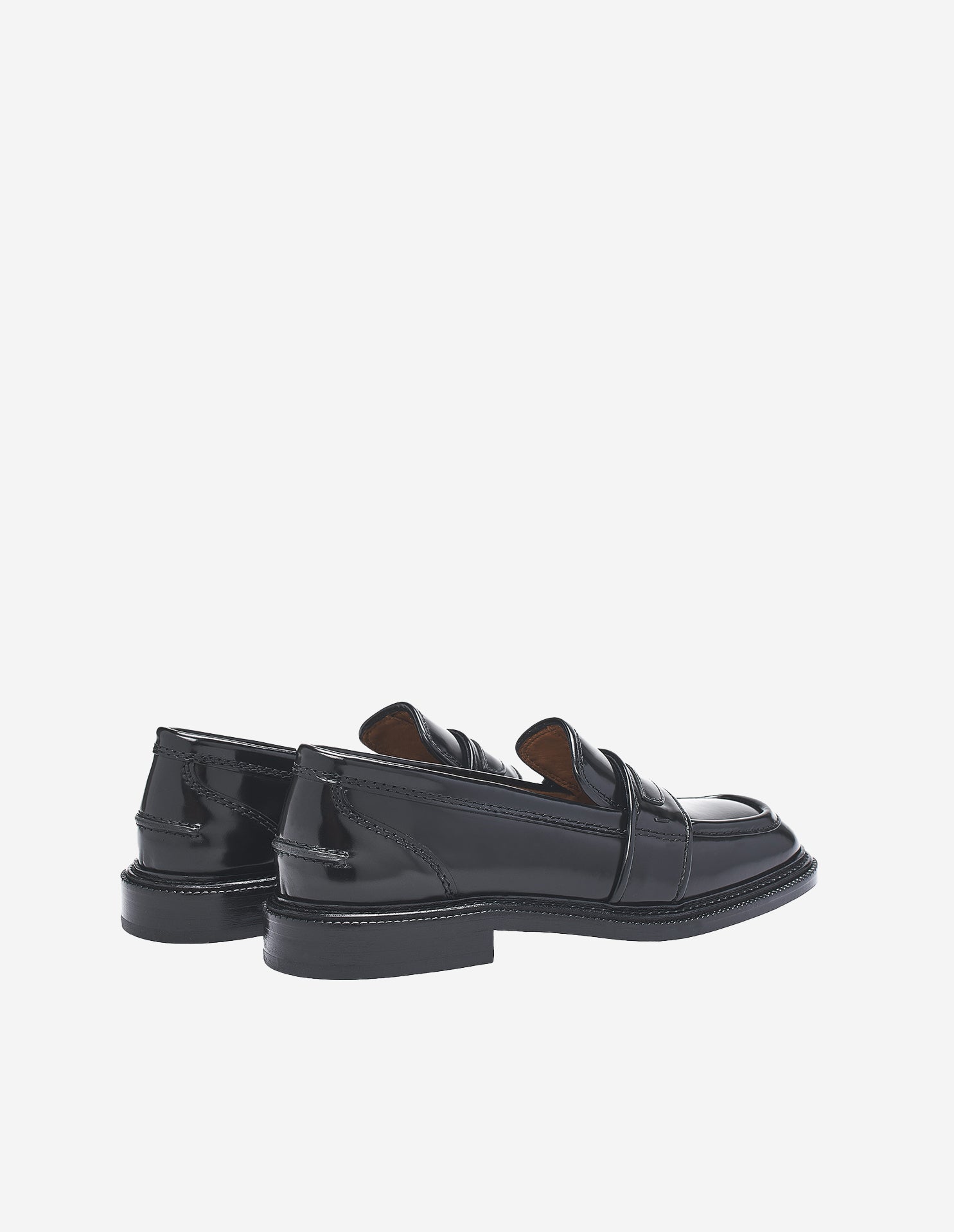 Embossed leather loafers - Black